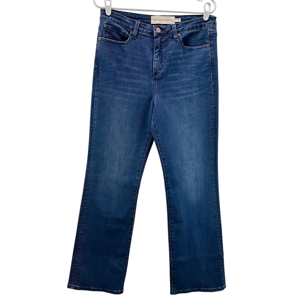 Soft Surroundings Ultimate High Rise Bootcut Jeans Stretchy Blue 10